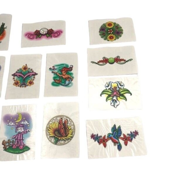 American Traditional Y2K Temporary Tattoo Bundle Early 2000s Festival Party - Picture 5 of 7